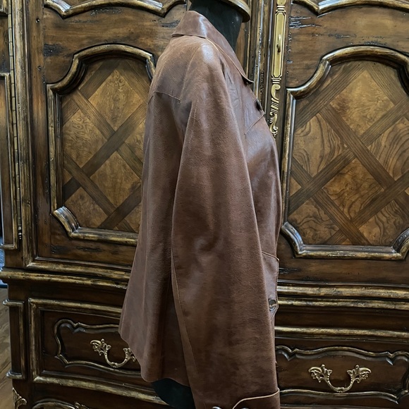 Akris Lambs leather Brown Jacket US 12 - Picture 5 of 13